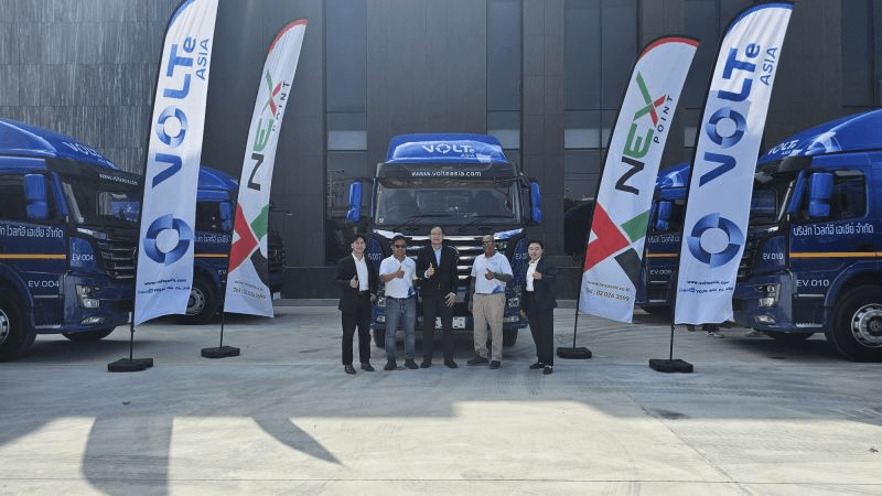 VOLTe Asia and NEX team with the electric tractor fleet